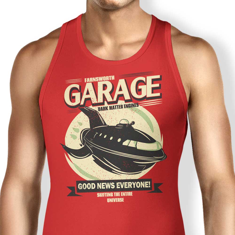 Farnsworth Garage Tank Top - Adult & Kids T-Shirts, Sweatshirts & Hoodies apparel design preview 1