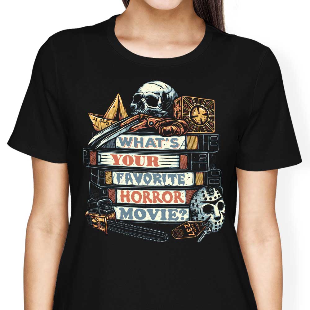 Favorite Horror Movie Women's Apparel - Adult & Kids T-Shirts, Sweatshirts & Hoodies apparel design preview 1