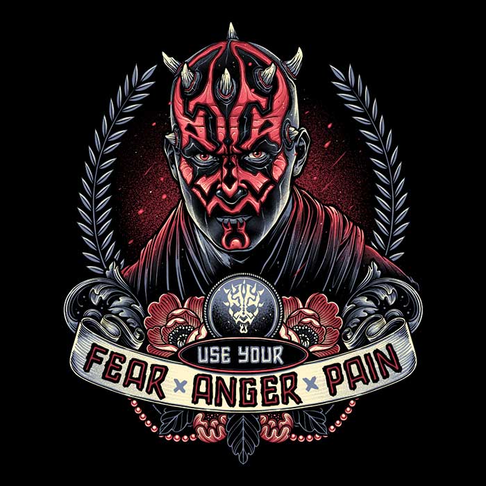 Fear, Anger, Pain Men's Apparel - Adult & Kids T-Shirts, Sweatshirts & Hoodies apparel design preview 2