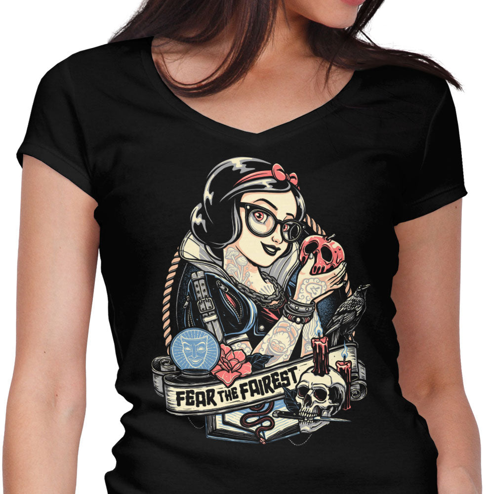 Fear the Fairest Women's V-Neck - Adult & Kids T-Shirts, Sweatshirts & Hoodies apparel design preview 1