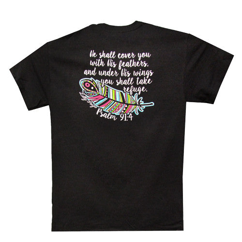 SALE Bjaxx Lilly Paige Feather Psalms 91:4 Christian - Adult & Kids T-Shirts, Sweatshirts & Hoodies apparel design preview 1