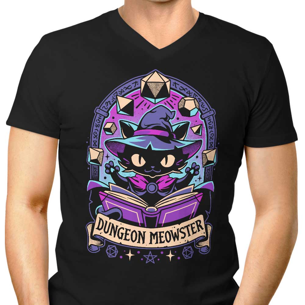 Feline Dungeon Keeper Men's V-Neck - Adult & Kids T-Shirts, Sweatshirts & Hoodies apparel design preview 1