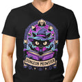 Feline Dungeon Keeper Men's V-Neck - Adult & Kids T-Shirts, Sweatshirts & Hoodies apparel design preview 1