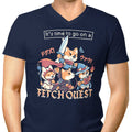 Fetch Quest Men's V-Neck - Adult & Kids T-Shirts, Sweatshirts & Hoodies apparel design preview 1