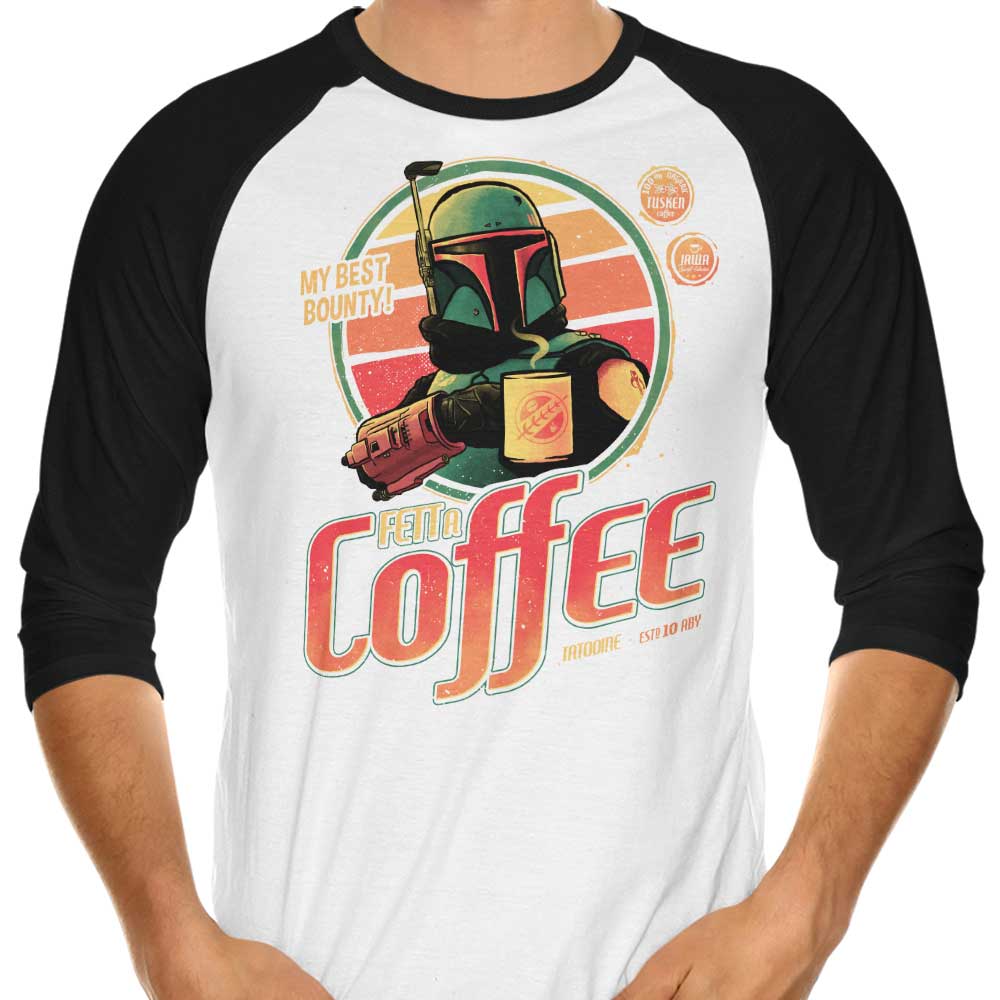Fett A Coffee 3/4 Sleeve Raglan - Adult & Kids T-Shirts, Sweatshirts & Hoodies apparel design preview 1