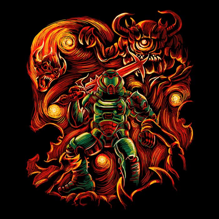 Fiery Night - Adult & Kids T-Shirts, Sweatshirts & Hoodies apparel design preview 2