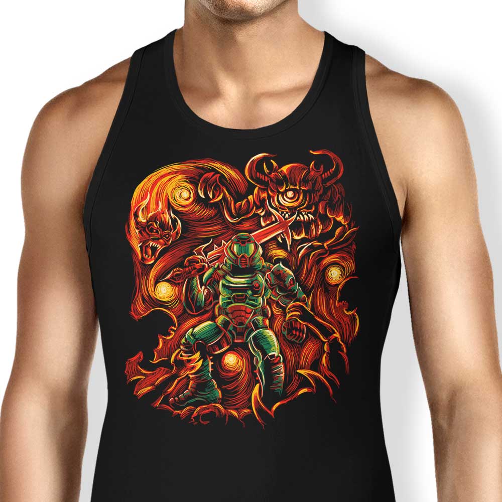 Fiery Night Tank Top - Adult & Kids T-Shirts, Sweatshirts & Hoodies apparel design preview 1