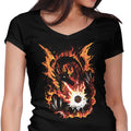 Fiery Red Dragon Women's V-Neck - Adult & Kids T-Shirts, Sweatshirts & Hoodies apparel design preview 1