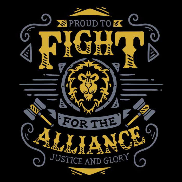 Fight for the Alliance Men's Apparel - Adult & Kids T-Shirts, Sweatshirts & Hoodies apparel design preview 2