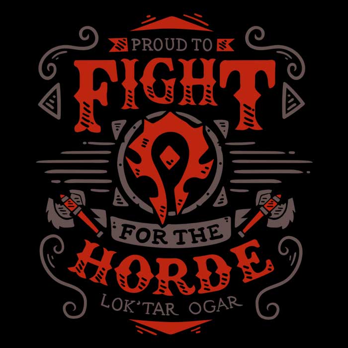 Fight for the Horde Men's Apparel - Adult & Kids T-Shirts, Sweatshirts & Hoodies apparel design preview 2