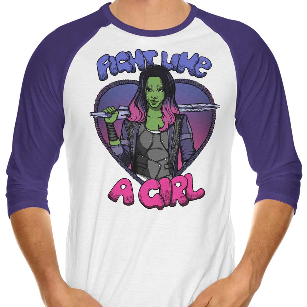 Fight Like a Guardian 3/4 Sleeve Raglan - Adult & Kids T-Shirts, Sweatshirts & Hoodies apparel design preview 1