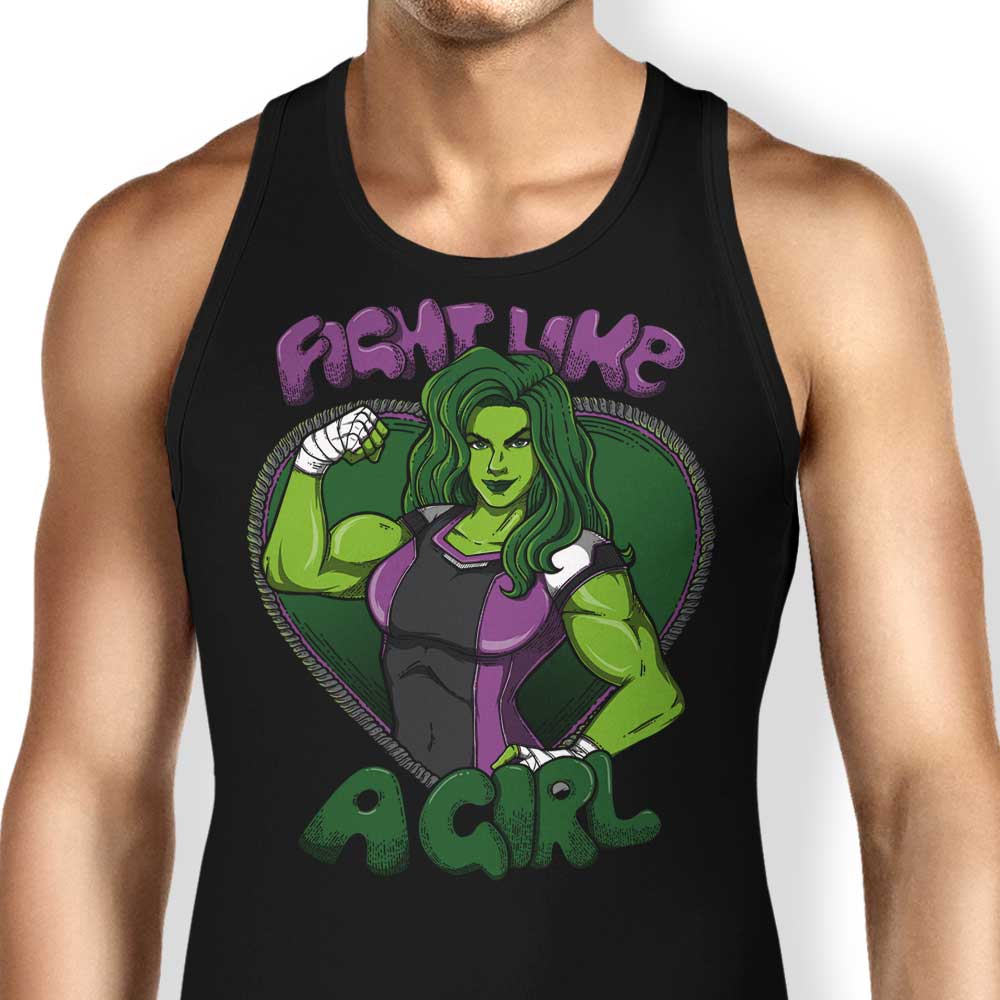 Fight Like a Hulk Tank Top - Adult & Kids T-Shirts, Sweatshirts & Hoodies apparel design preview 1