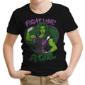 Fight Like a Hulk Youth Apparel - Adult & Kids T-Shirts, Sweatshirts & Hoodies apparel design preview 1