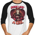 Fight Like a Witch 3/4 Sleeve Raglan - Adult & Kids T-Shirts, Sweatshirts & Hoodies apparel design preview 1