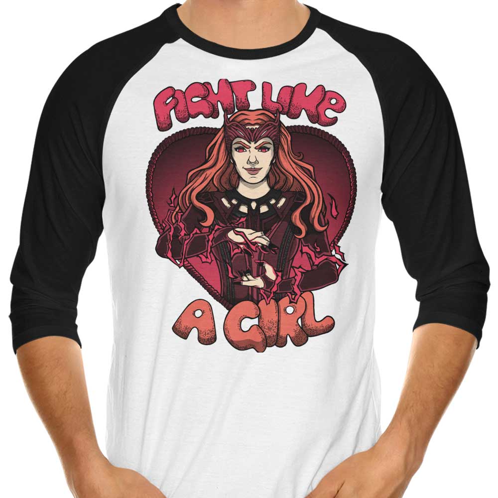 Fight Like a Witch 3/4 Sleeve Raglan - Adult & Kids T-Shirts, Sweatshirts & Hoodies apparel design preview 1