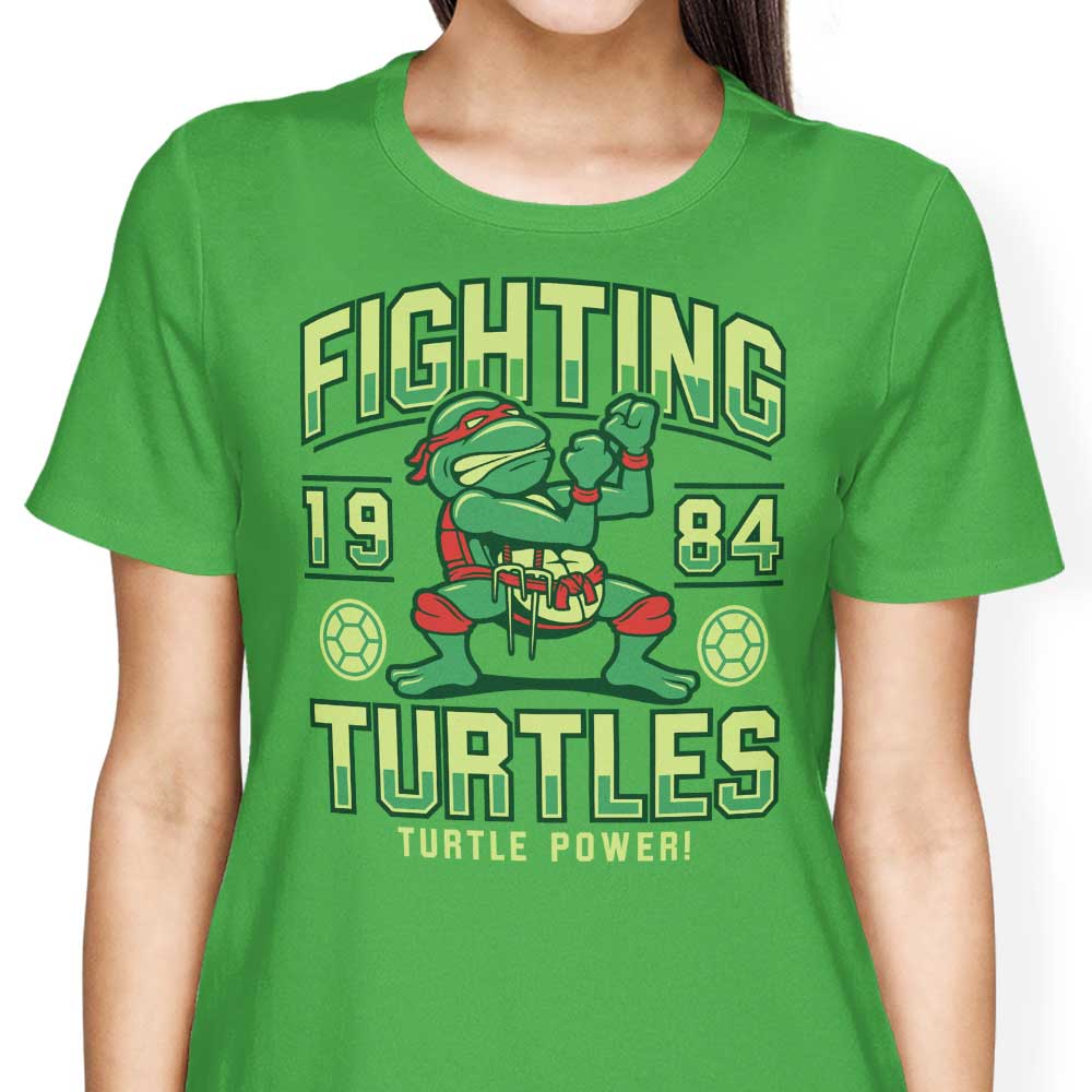 Fighting Turtles Women's Apparel - Adult & Kids T-Shirts, Sweatshirts & Hoodies apparel design preview 2