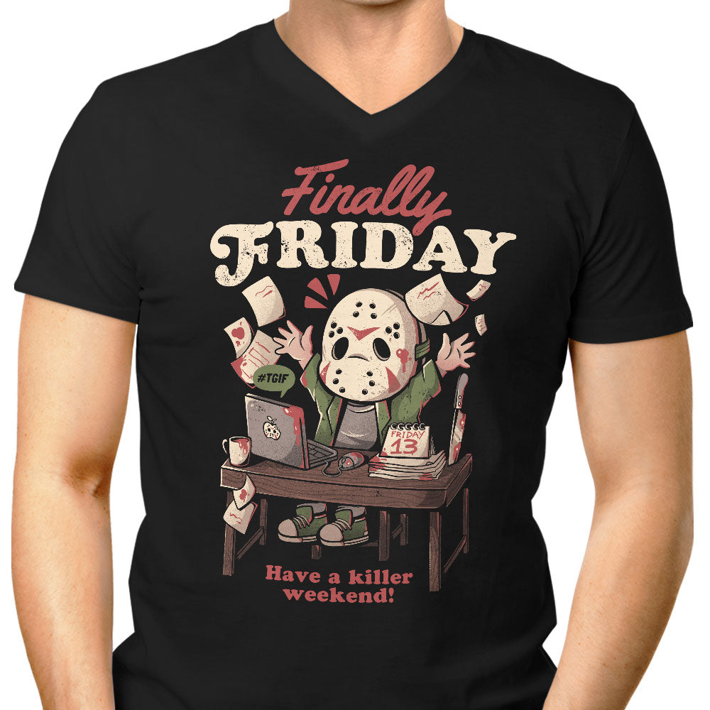Finally Friday Men's V-Neck - Adult & Kids T-Shirts, Sweatshirts & Hoodies apparel design preview 1