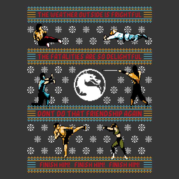 Finish Him Sweater Youth Apparel - Adult & Kids T-Shirts, Sweatshirts & Hoodies apparel design preview 2
