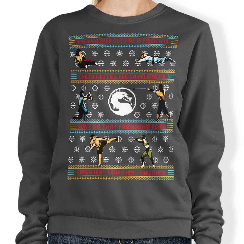 Finish Him Sweater - Adult & Kids T-Shirts, Sweatshirts & Hoodies apparel design preview 1
