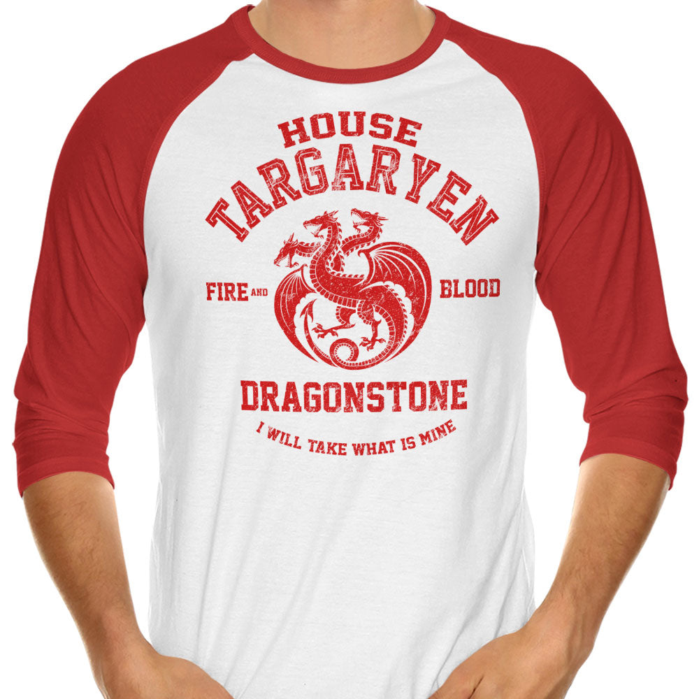Fire and Blood 3/4 Sleeve Raglan - Adult & Kids T-Shirts, Sweatshirts & Hoodies apparel design preview 1