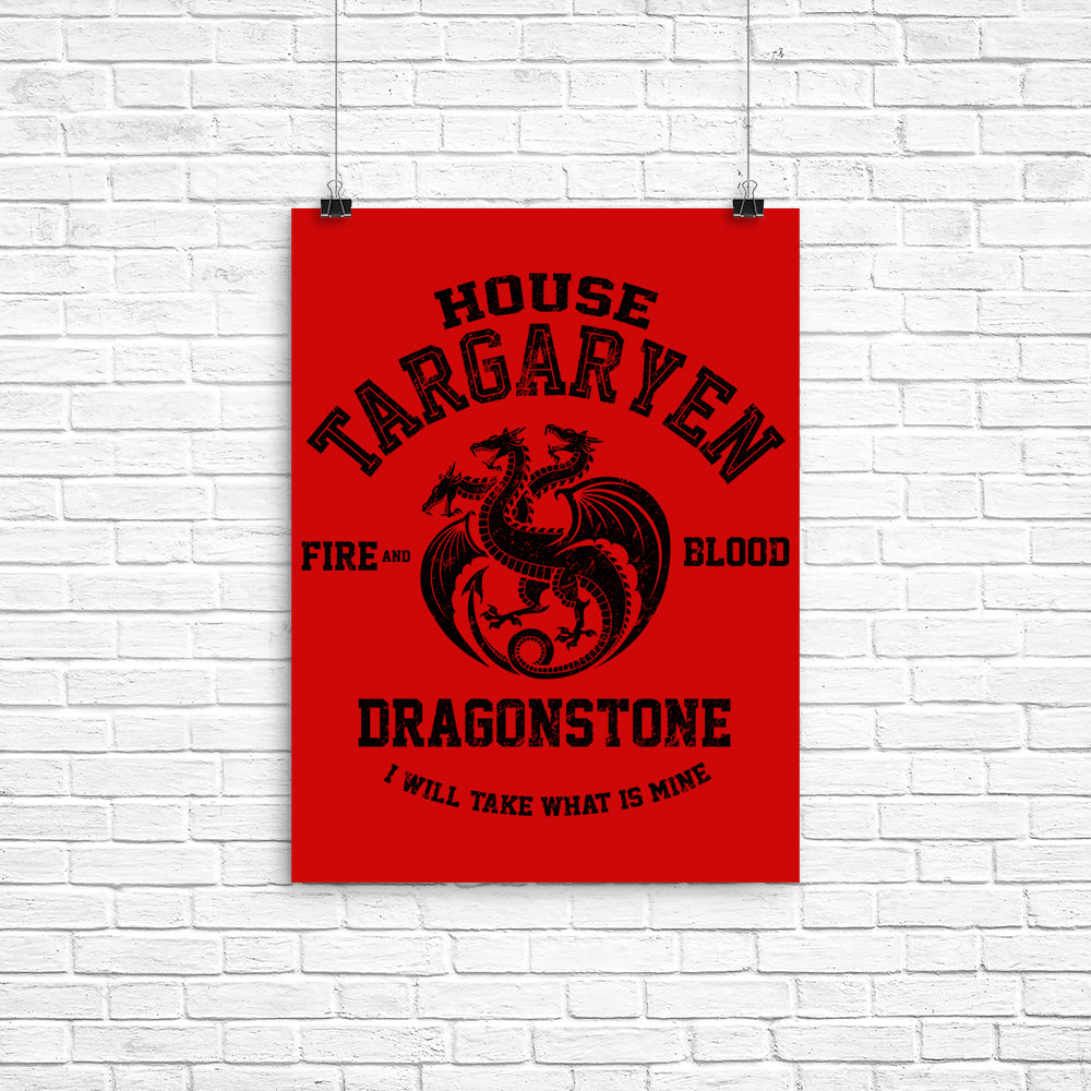 Fire and Blood (Alt) Poster - Adult & Kids T-Shirts, Sweatshirts & Hoodies apparel design preview 1