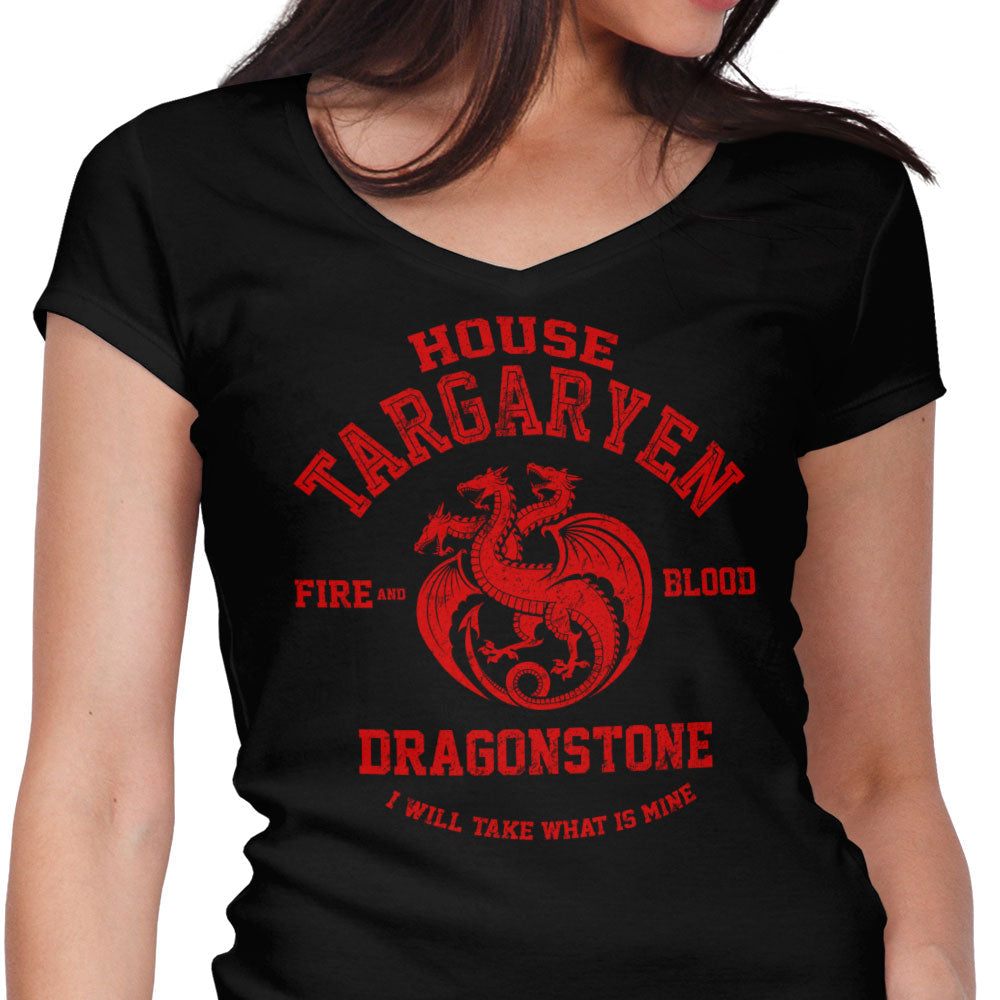 Fire and Blood Women's V-Neck - Adult & Kids T-Shirts, Sweatshirts & Hoodies apparel design preview 1