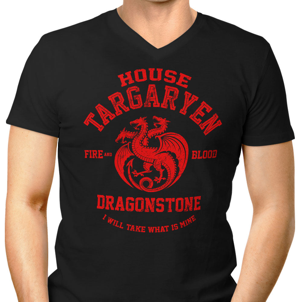 Fire and Blood Men's V-Neck - Adult & Kids T-Shirts, Sweatshirts & Hoodies apparel design preview 1