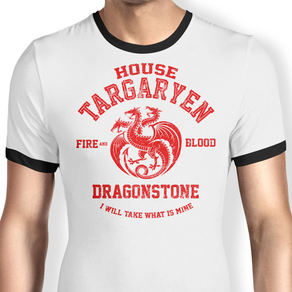 Fire and Blood Ringer - Adult & Kids T-Shirts, Sweatshirts & Hoodies apparel design preview 1
