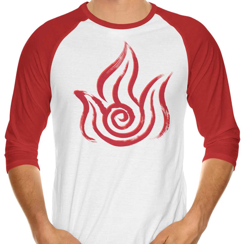 Fire 3/4 Sleeve Raglan - Adult & Kids T-Shirts, Sweatshirts & Hoodies apparel design preview 1