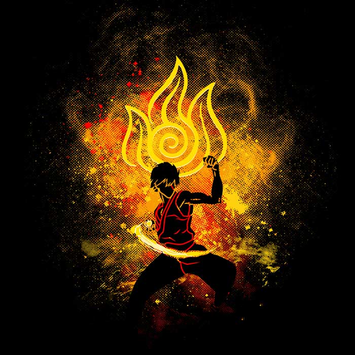 Fire Bender Art Men's Apparel - Adult & Kids T-Shirts, Sweatshirts & Hoodies apparel design preview 2