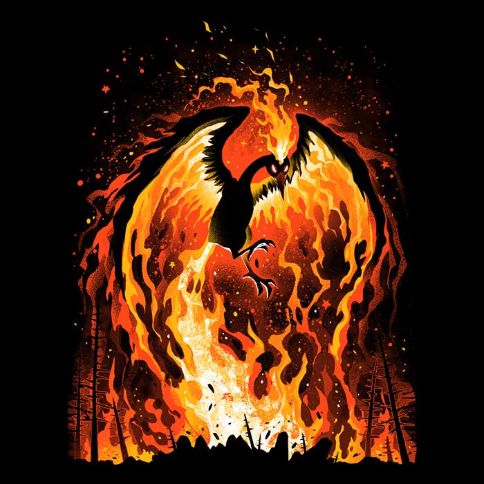 Fire Bird Men's V-Neck - Adult & Kids T-Shirts, Sweatshirts & Hoodies apparel design preview 2