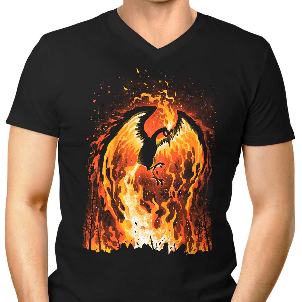 Fire Bird Men's V-Neck - Adult & Kids T-Shirts, Sweatshirts & Hoodies apparel design preview 1