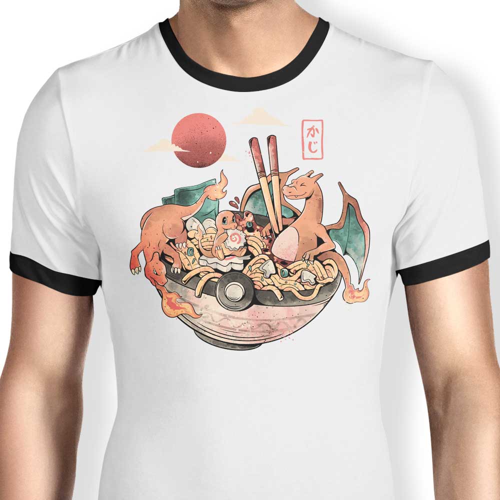 Fire Bowl Ringer - Adult & Kids T-Shirts, Sweatshirts & Hoodies apparel design preview 1