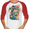 Fire Game 3/4 Sleeve Raglan - Adult & Kids T-Shirts, Sweatshirts & Hoodies apparel design preview 1