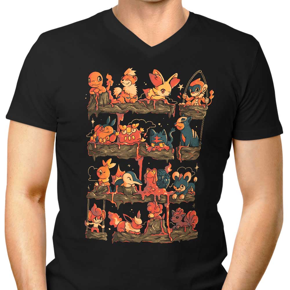 Fire Shelf Men's V-Neck - Adult & Kids T-Shirts, Sweatshirts & Hoodies apparel design preview 1