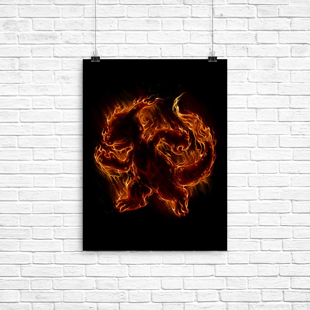 Fire Type II Poster - Adult & Kids T-Shirts, Sweatshirts & Hoodies apparel design preview 1