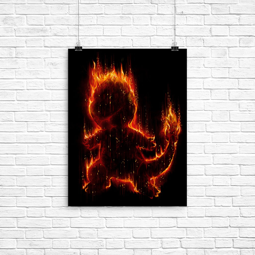 Fire Type Poster - Adult & Kids T-Shirts, Sweatshirts & Hoodies apparel design preview 1