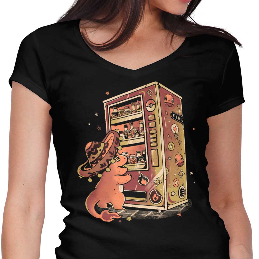 Fire Vending Machine Women's V-Neck - Adult & Kids T-Shirts, Sweatshirts & Hoodies apparel design preview 1