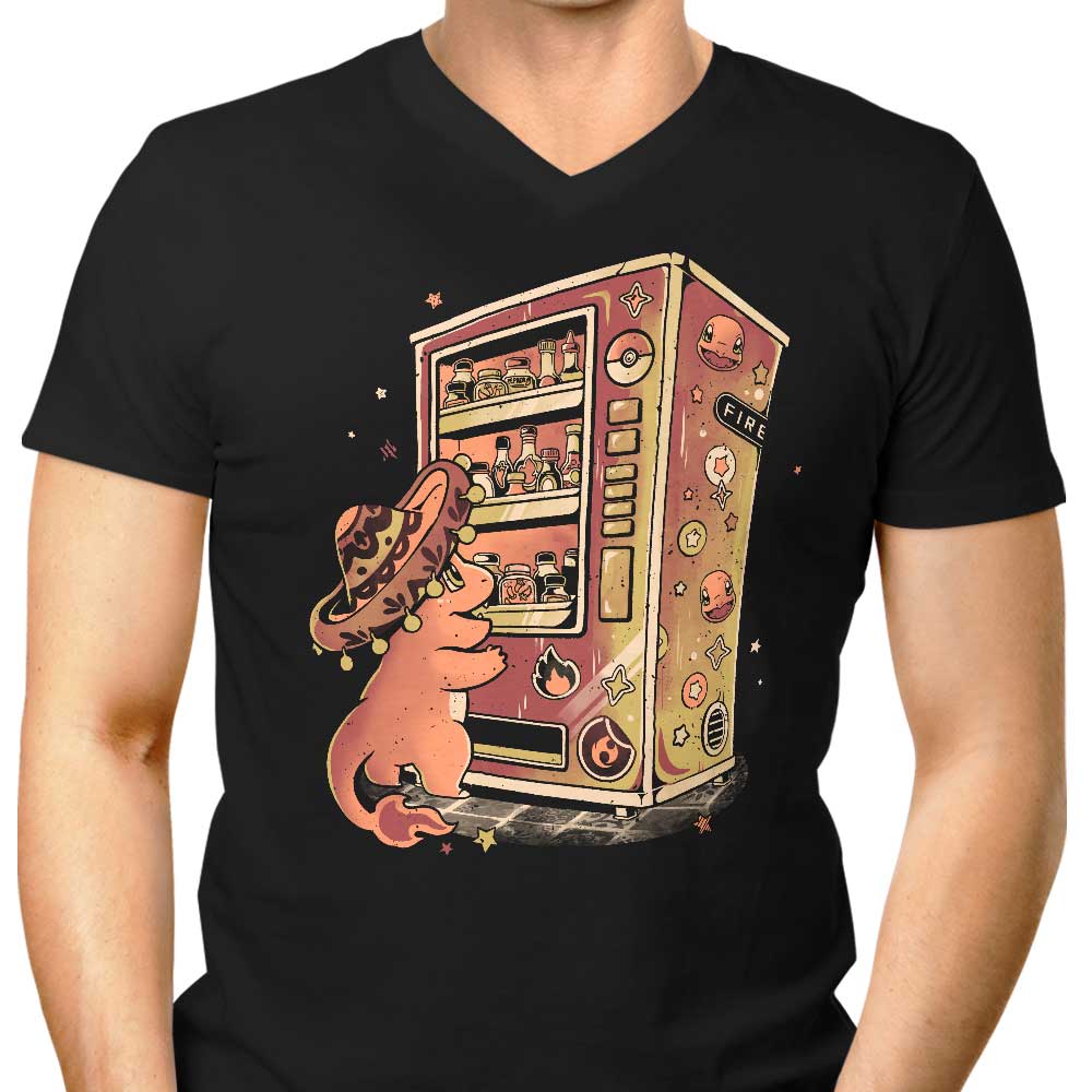 Fire Vending Machine Men's V-Neck - Adult & Kids T-Shirts, Sweatshirts & Hoodies apparel design preview 1