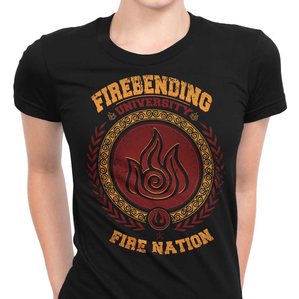 Firebending University Women's Apparel - Adult & Kids T-Shirts, Sweatshirts & Hoodies apparel design preview 1