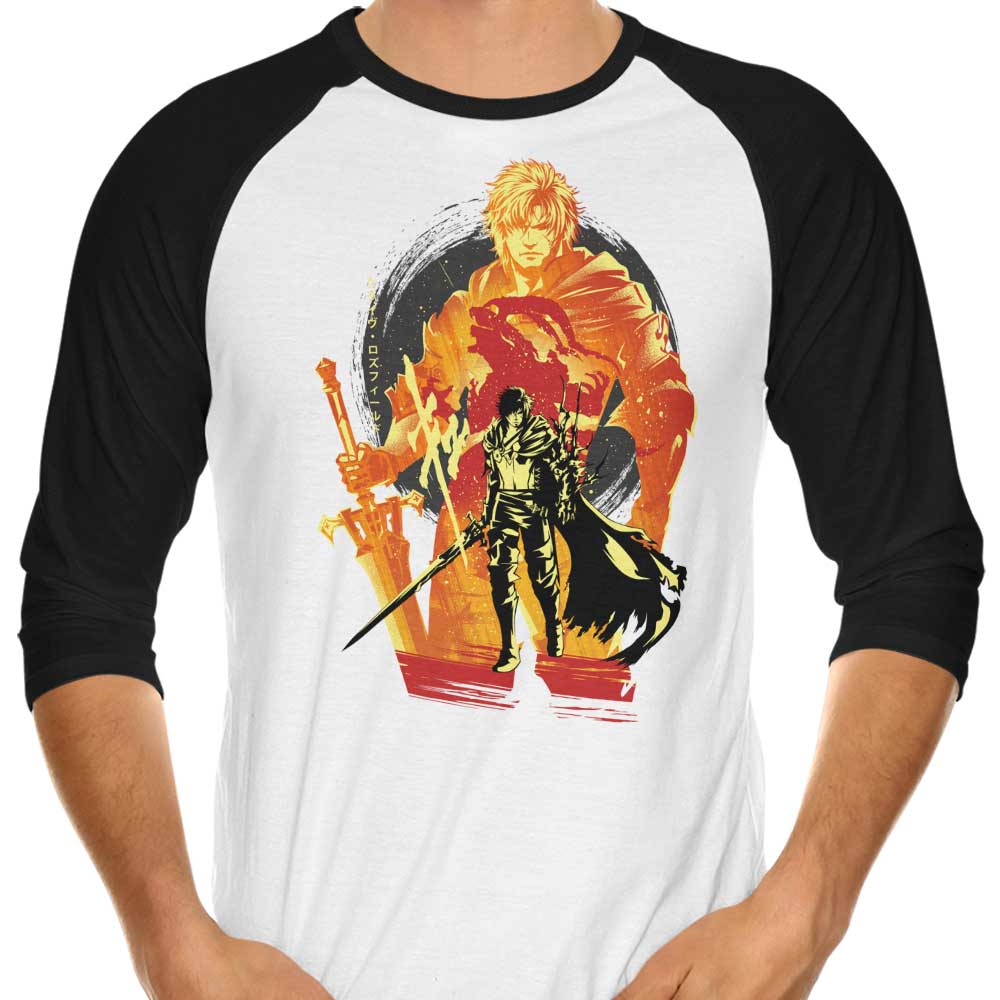 First Shield of Rosaria 3/4 Sleeve Raglan - Adult & Kids T-Shirts, Sweatshirts & Hoodies apparel design preview 1