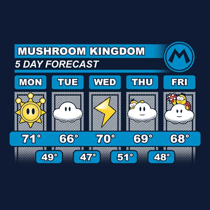 Five Day Forecast Men's Apparel - Adult & Kids T-Shirts, Sweatshirts & Hoodies apparel design preview 2