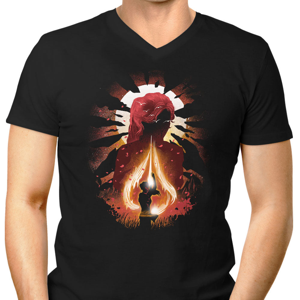 Flamebound Men's V-Neck - Adult & Kids T-Shirts, Sweatshirts & Hoodies apparel design preview 1