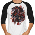 Flames of Cerberus 3/4 Sleeve Raglan - Adult & Kids T-Shirts, Sweatshirts & Hoodies apparel design preview 1