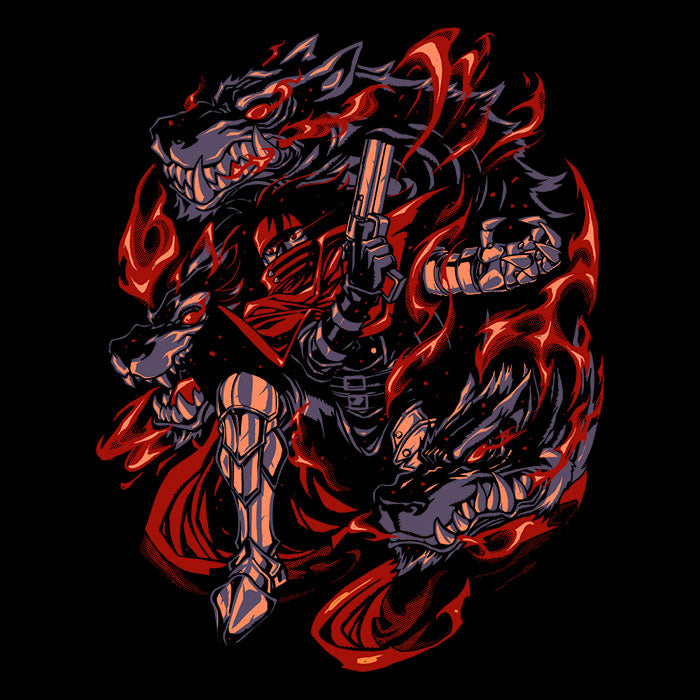 Flames of Cerberus Men's Apparel - Adult & Kids T-Shirts, Sweatshirts & Hoodies apparel design preview 2