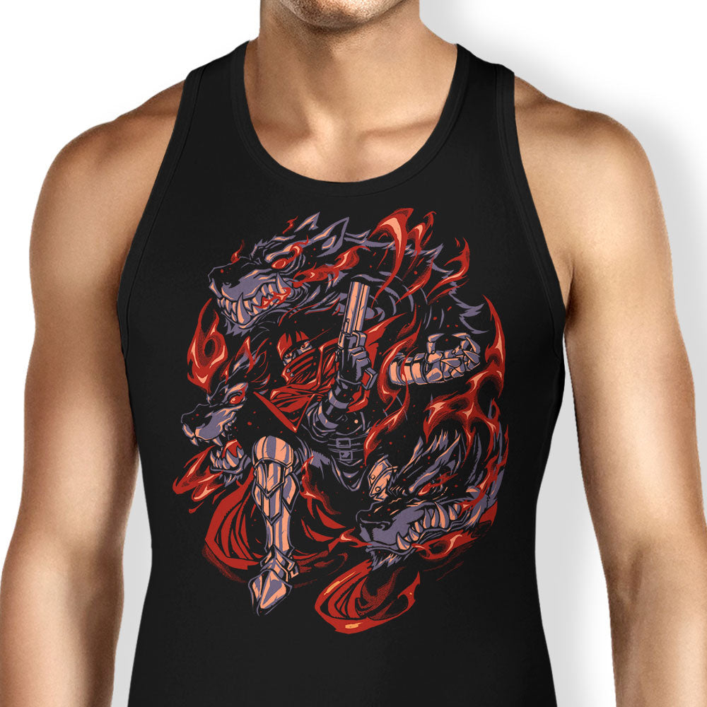Flames of Cerberus Tank Top - Adult & Kids T-Shirts, Sweatshirts & Hoodies apparel design preview 1