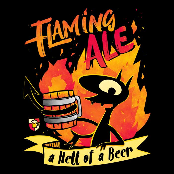Flaming Ale Coasters - Adult & Kids T-Shirts, Sweatshirts & Hoodies apparel design preview 1