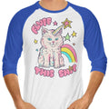 Fluff This 3/4 Sleeve Raglan - Adult & Kids T-Shirts, Sweatshirts & Hoodies apparel design preview 1