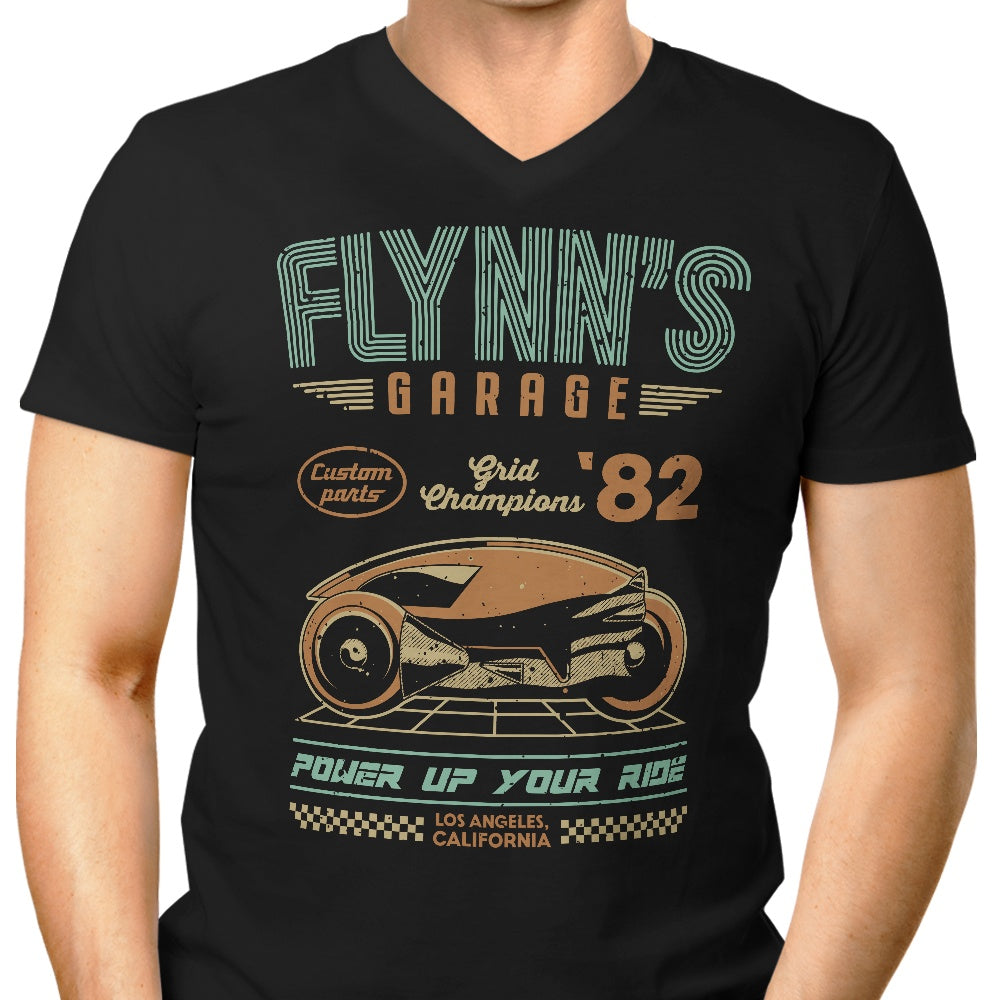 Flynn's Garage Men's V-Neck - Adult & Kids T-Shirts, Sweatshirts & Hoodies apparel design preview 1