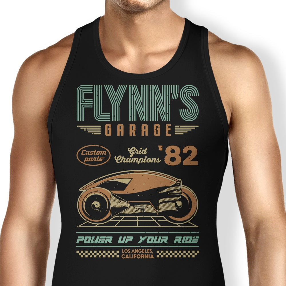 Flynn's Garage Tank Top - Adult & Kids T-Shirts, Sweatshirts & Hoodies apparel design preview 1